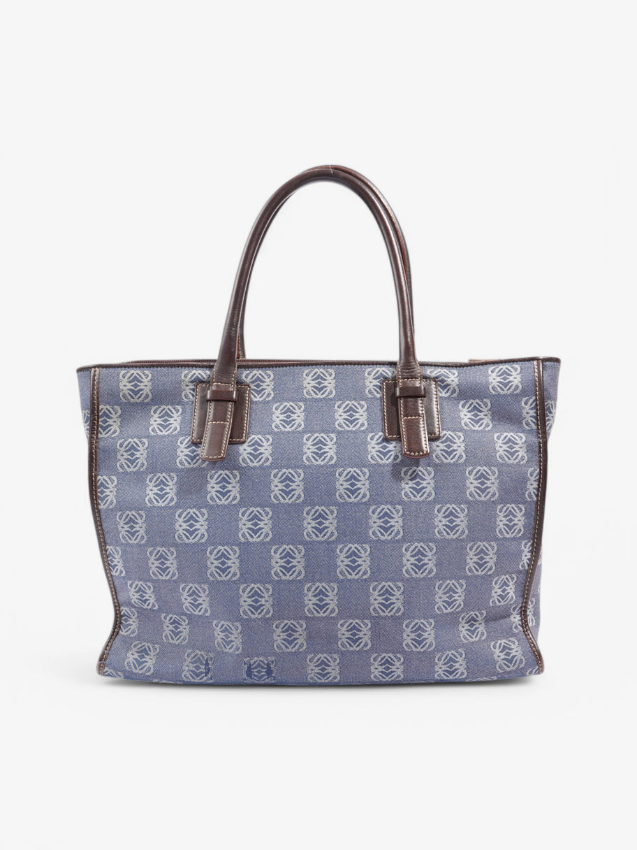 Loewe Monogram Tote Blue Denim Image 4