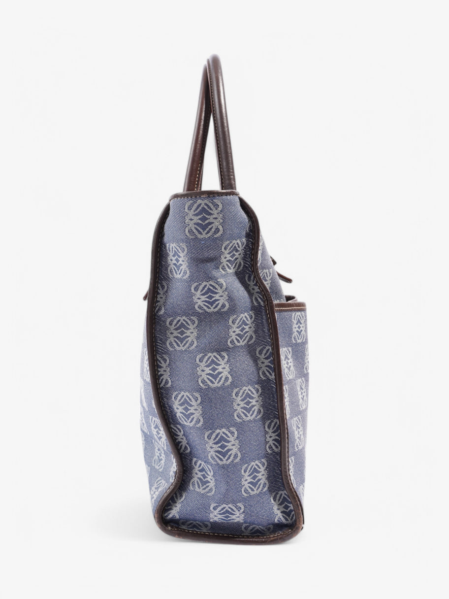 Loewe Monogram Tote Blue Denim Image 5