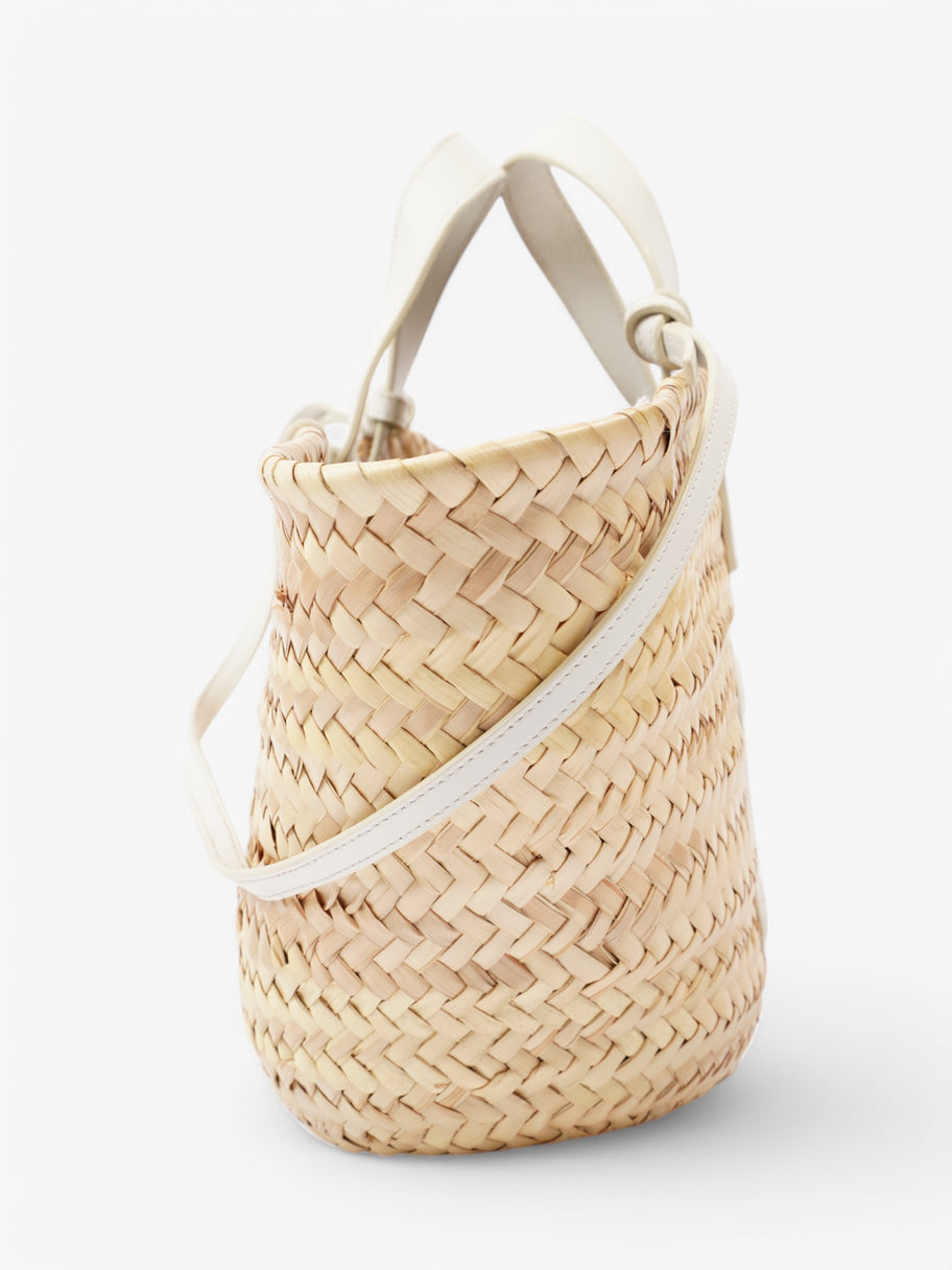 Celine Panier Beige  / White Palm Leaves Image 5