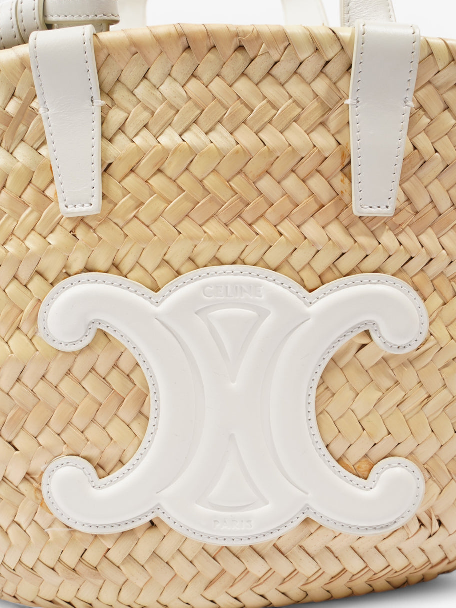 Celine Panier Beige  / White Palm Leaves Image 7