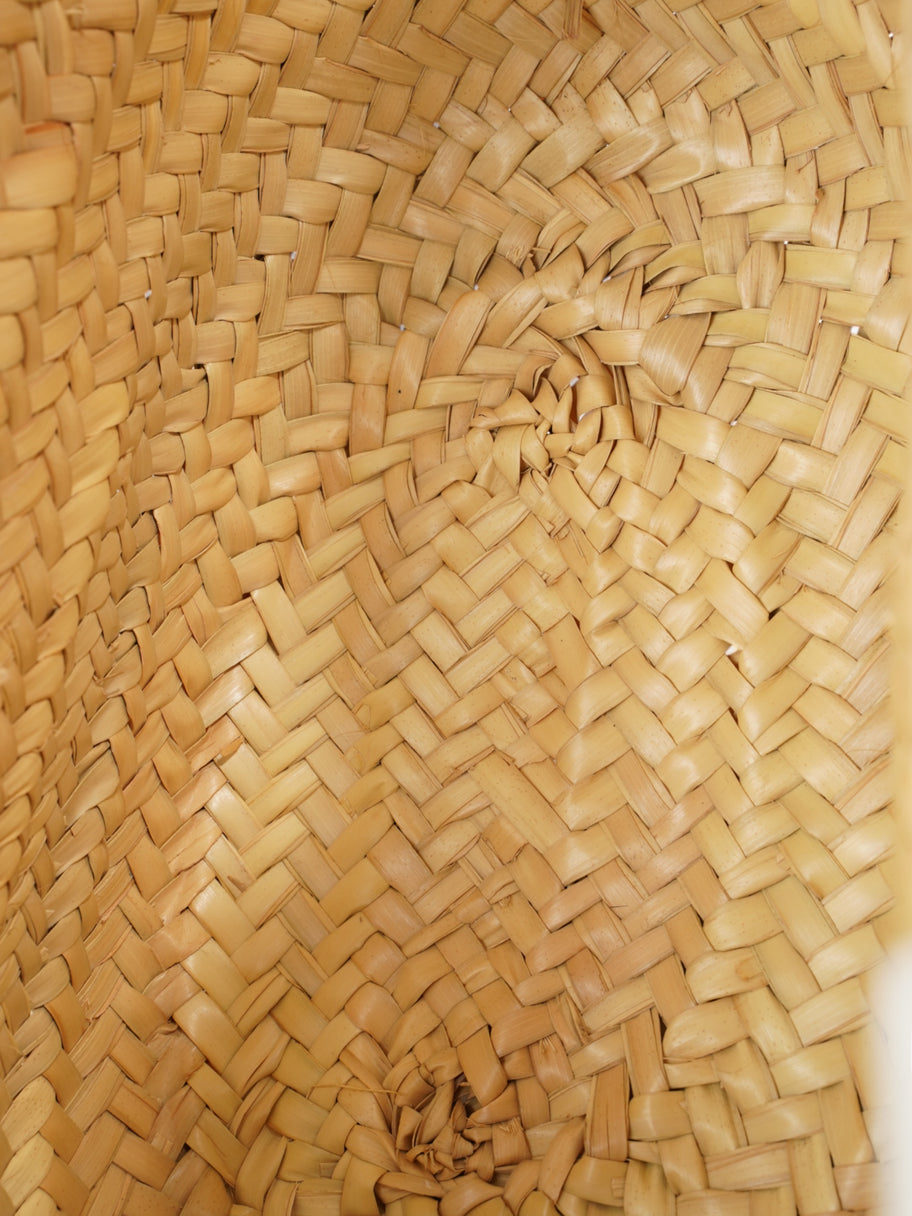 Celine Panier Beige  / White Palm Leaves Image 8