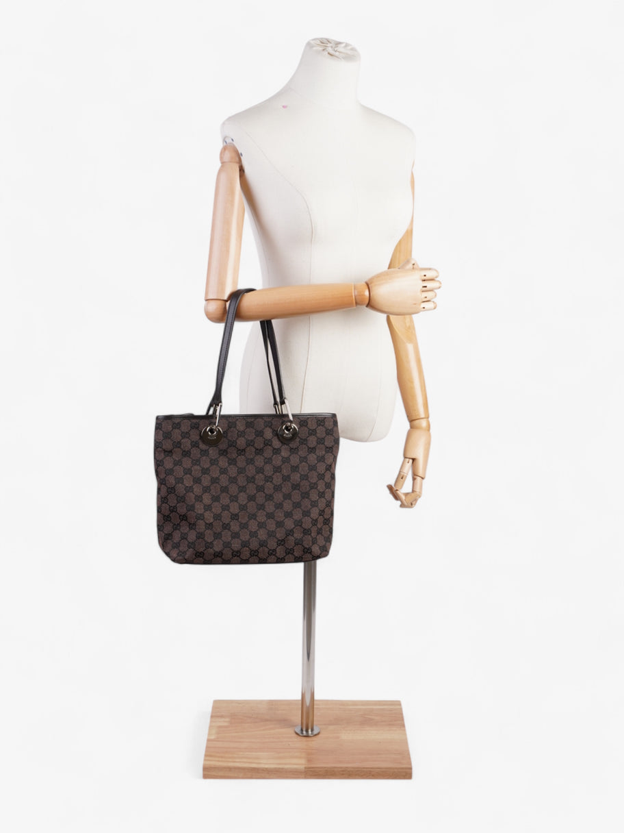 Gucci GG Tote Bag GG Supreme / Dark Brown Canvas Image 2