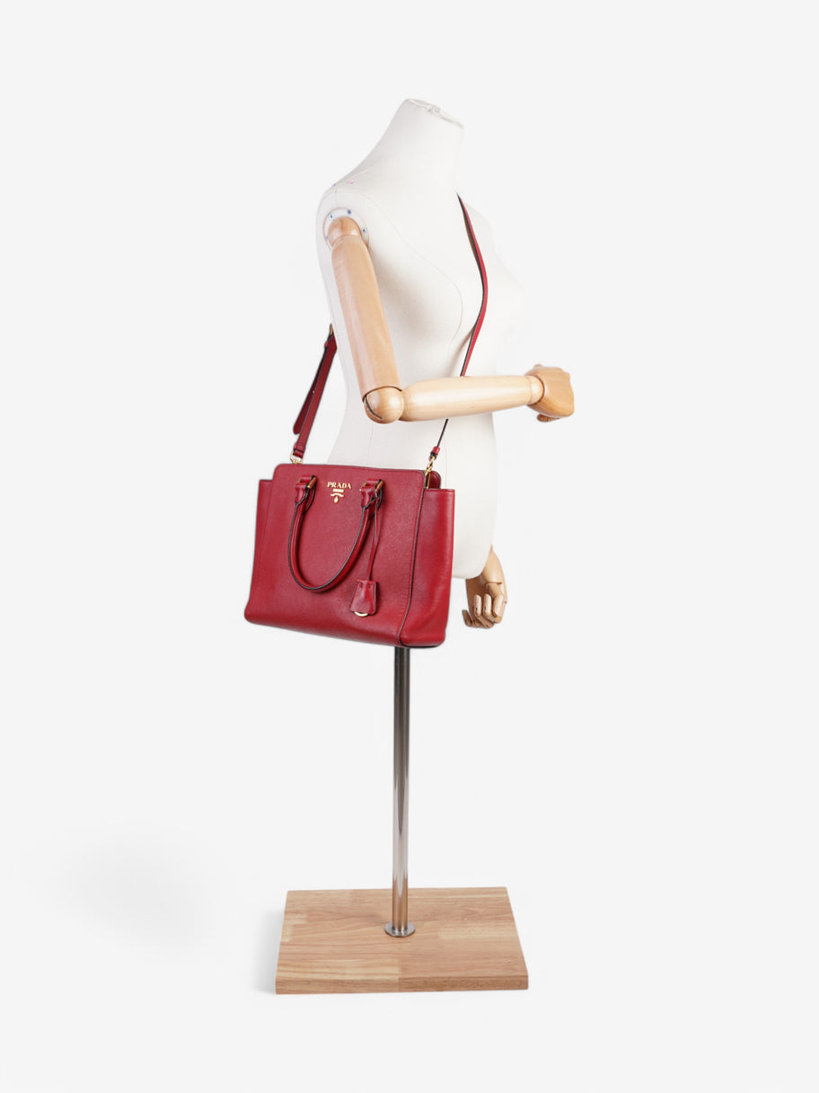 Prada Tote Red Saffiano Leather Image 2