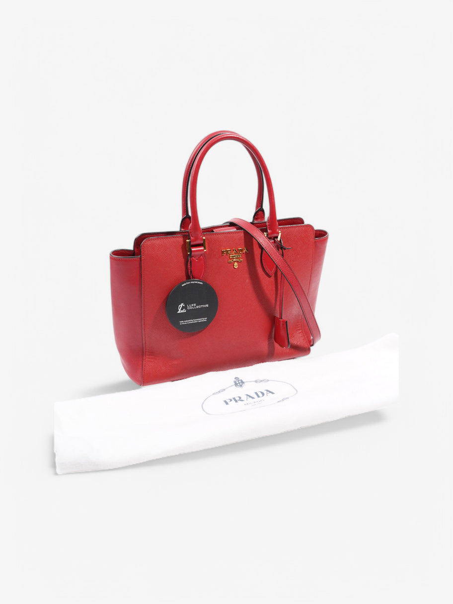 Prada Tote Red Saffiano Leather Image 9