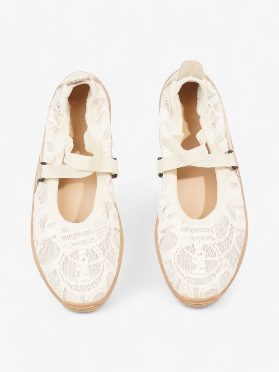 Chloe Connie Ballet Sneakers Cream / Beige  Lace EU 39 UK 6 Image 7