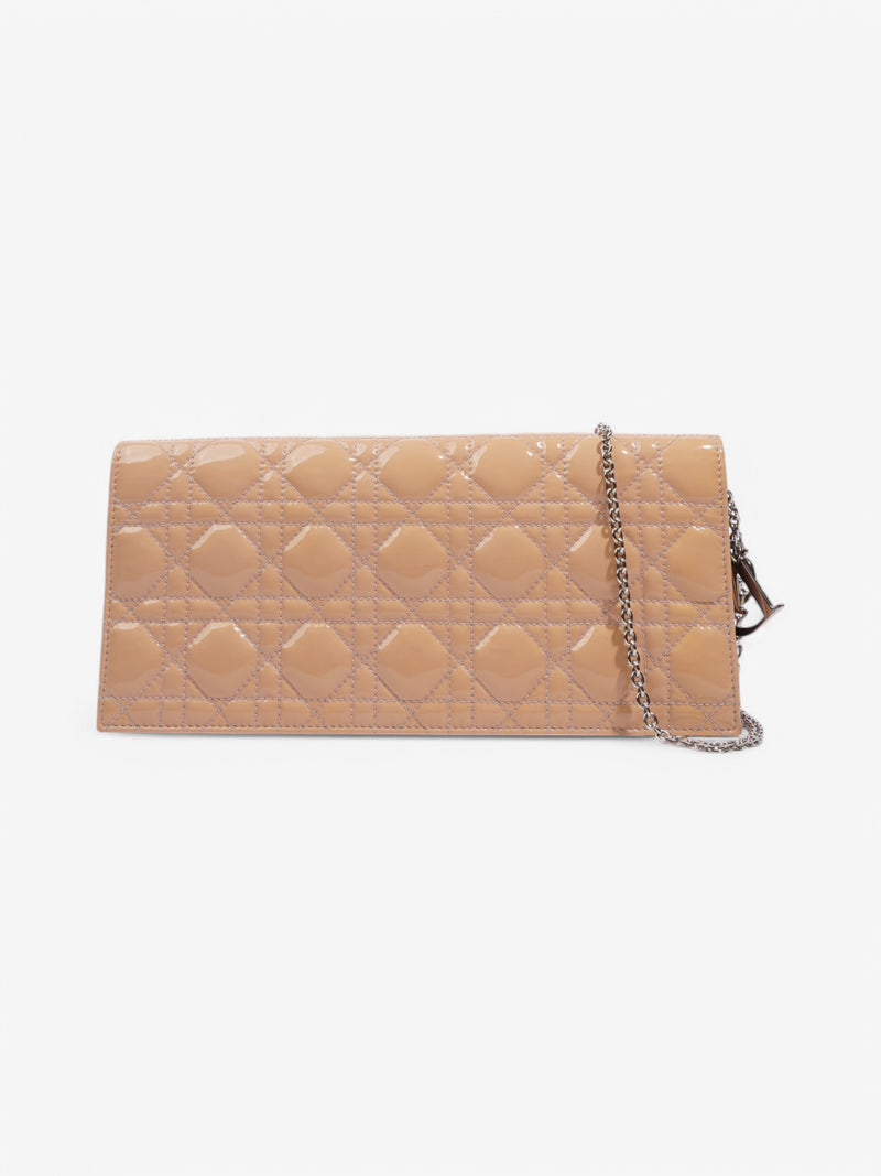  Christian Dior Lady Dior Clutch Pink Nude Patent Leather