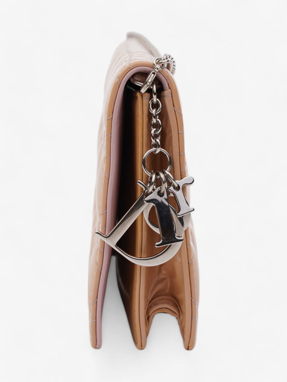 Christian Dior Lady Dior Clutch Pink Nude Patent Leather Image 3