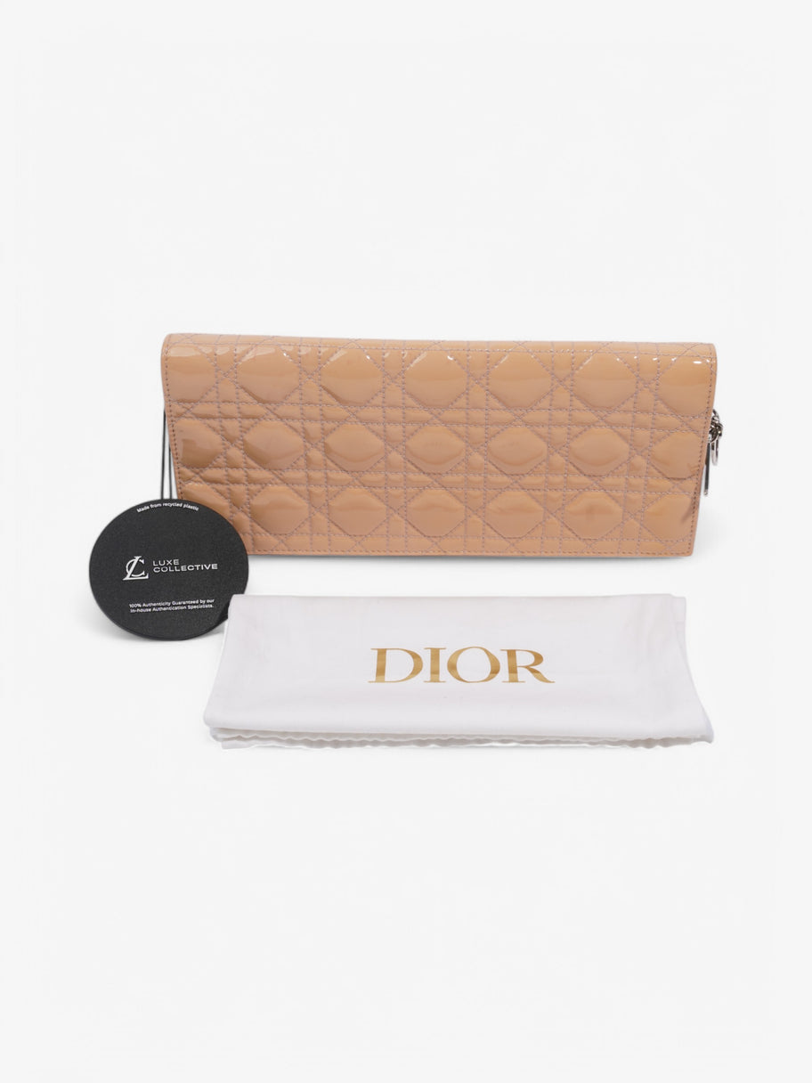 Christian Dior Lady Dior Clutch Pink Nude Patent Leather Image 9