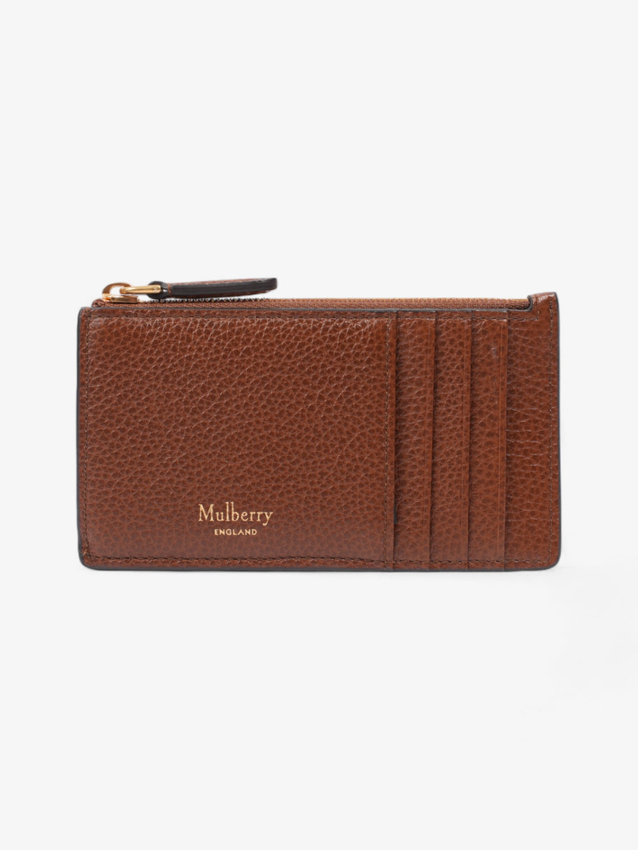 Mulberry Zip Long Card Holder Oak Grained Leather Image 1