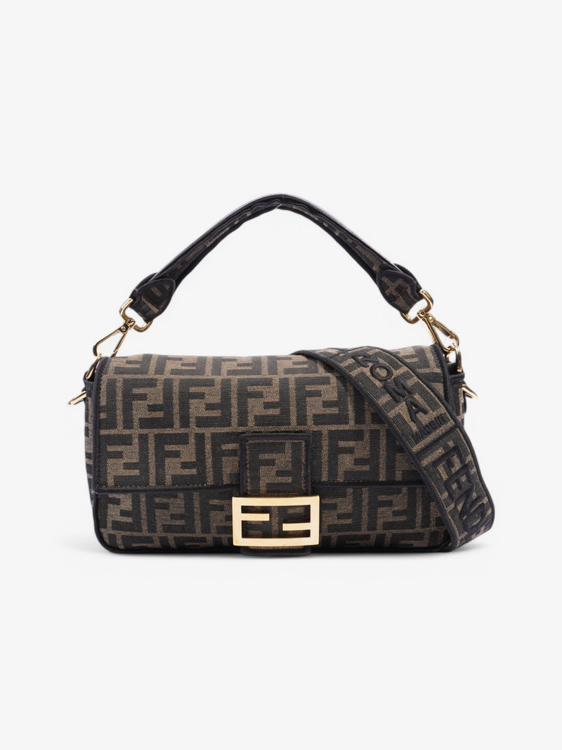  Fendi Baguette Brown Canvas Medium