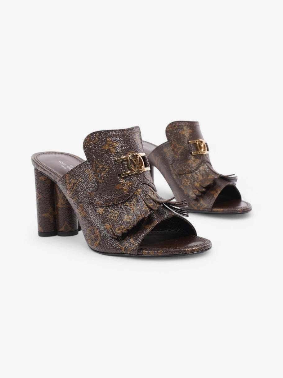 Louis Vuitton Indiana Mules 80 Monogram Coated Canvas EU 38.5 UK 5.5 Image 2