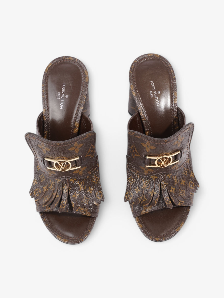 Louis Vuitton Indiana Mules 80 Monogram Coated Canvas EU 38.5 UK 5.5 Image 8