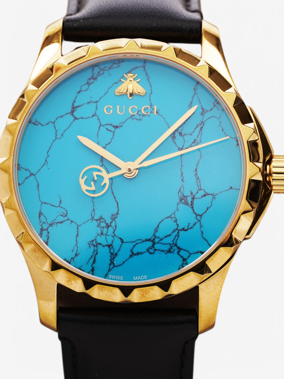 Gucci G-Timeless Watch Turquoise Stainless Steel 38mm Image 2