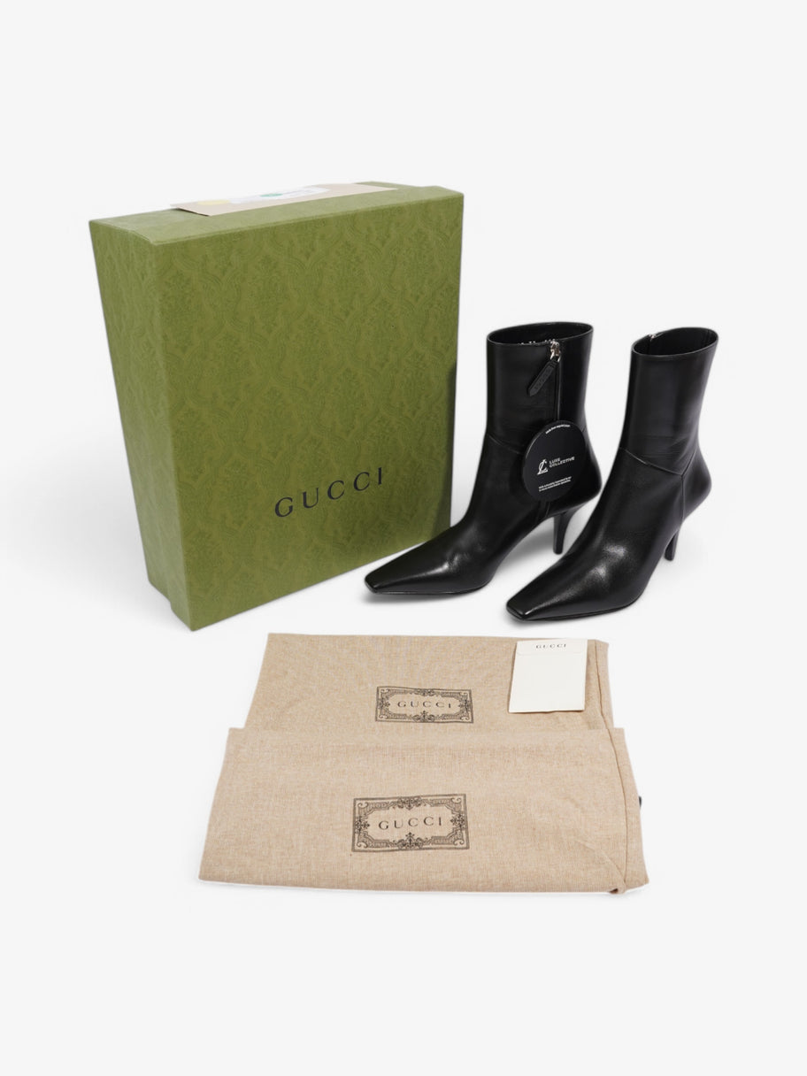 Gucci Ankle Boots 70 Black Leather EU 37 UK 4 Image 8