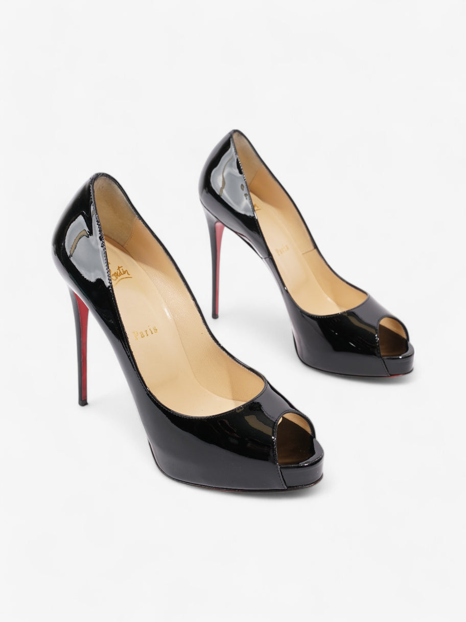 Christian Louboutin New Very Prive 120mm Black Patent Leather EU 39 UK 6 Image 2