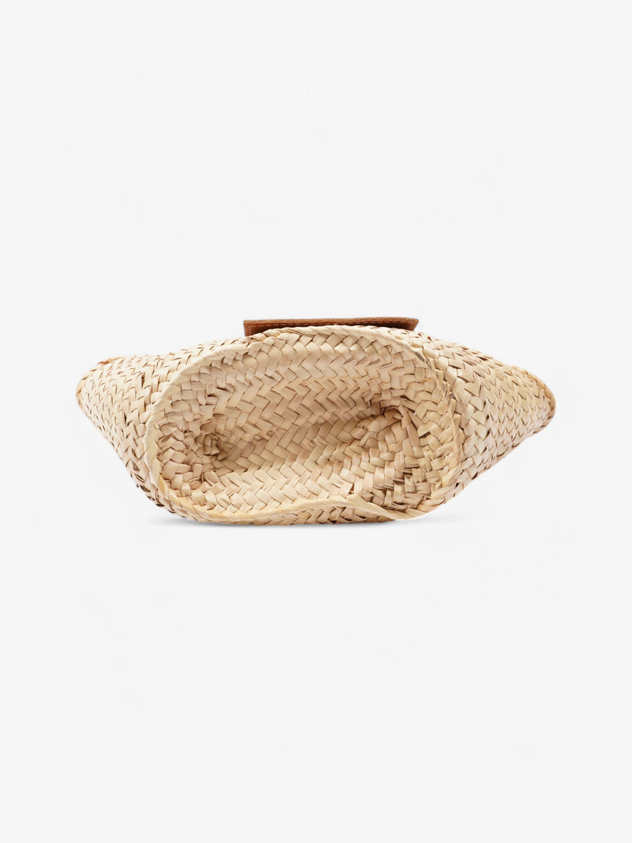Jacquemus Le Petit Panier Soli Brown / Beige  Palm Leaves Image 6