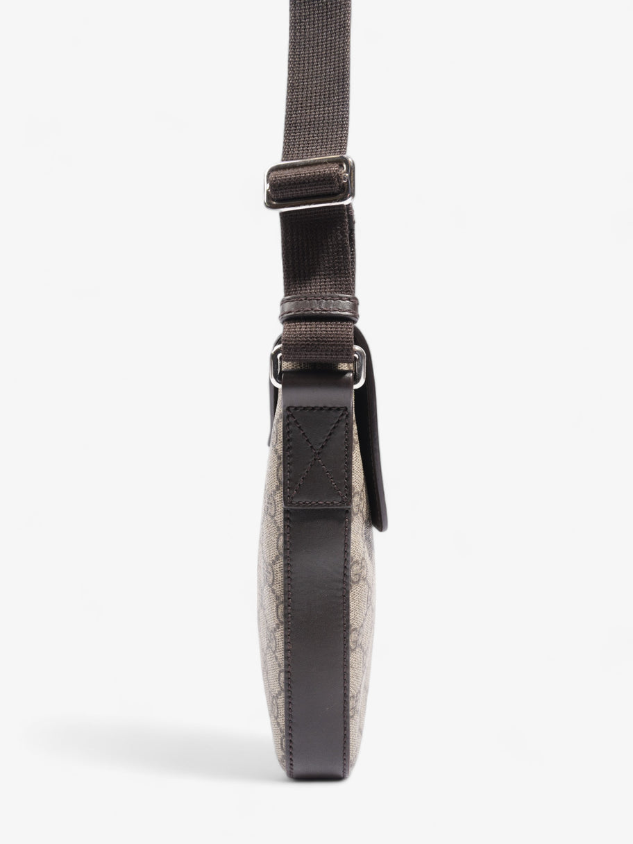 Gucci Classic Flap  Beige And Ebony GG Supreme / Brown Coated Canvas Image 5