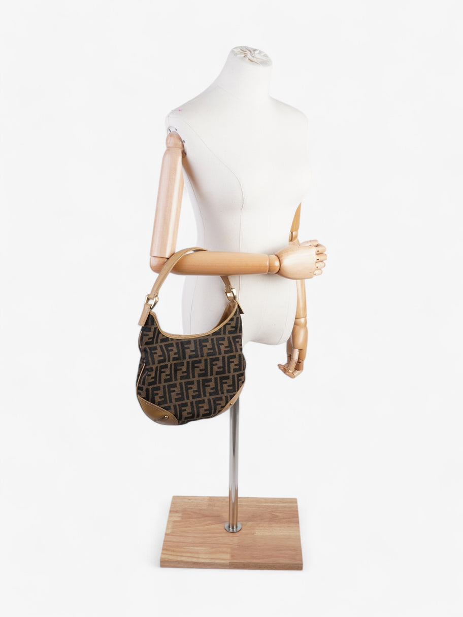 Fendi Zucca Hobo Tobacco / Brown / Beige Canvas Small Image 2