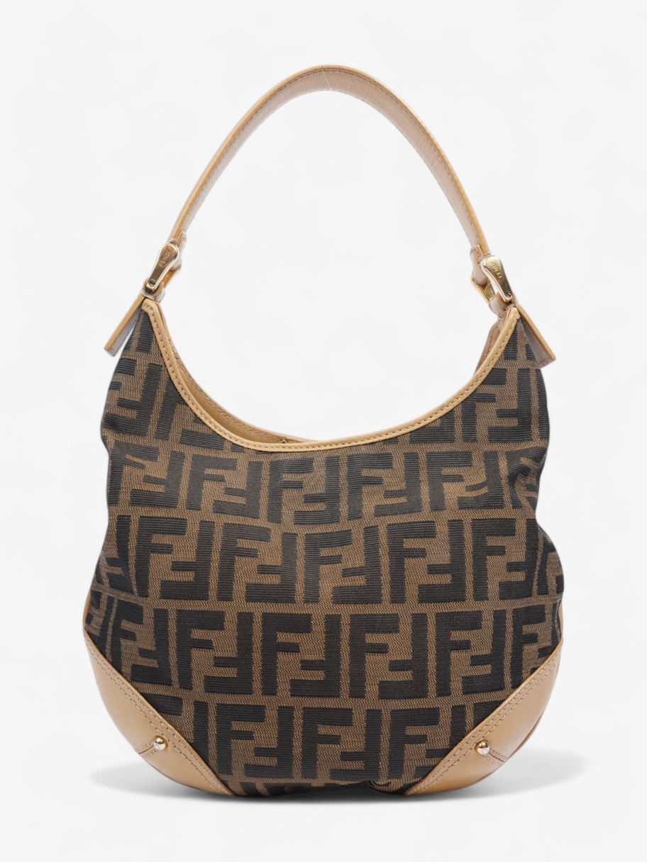 Fendi Zucca Hobo Tobacco / Brown / Beige Canvas Small Image 1