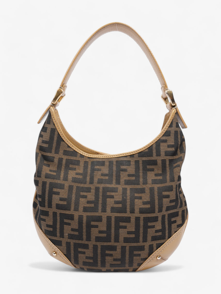 Fendi Zucca Hobo Tobacco / Brown / Beige Canvas Small Image 4