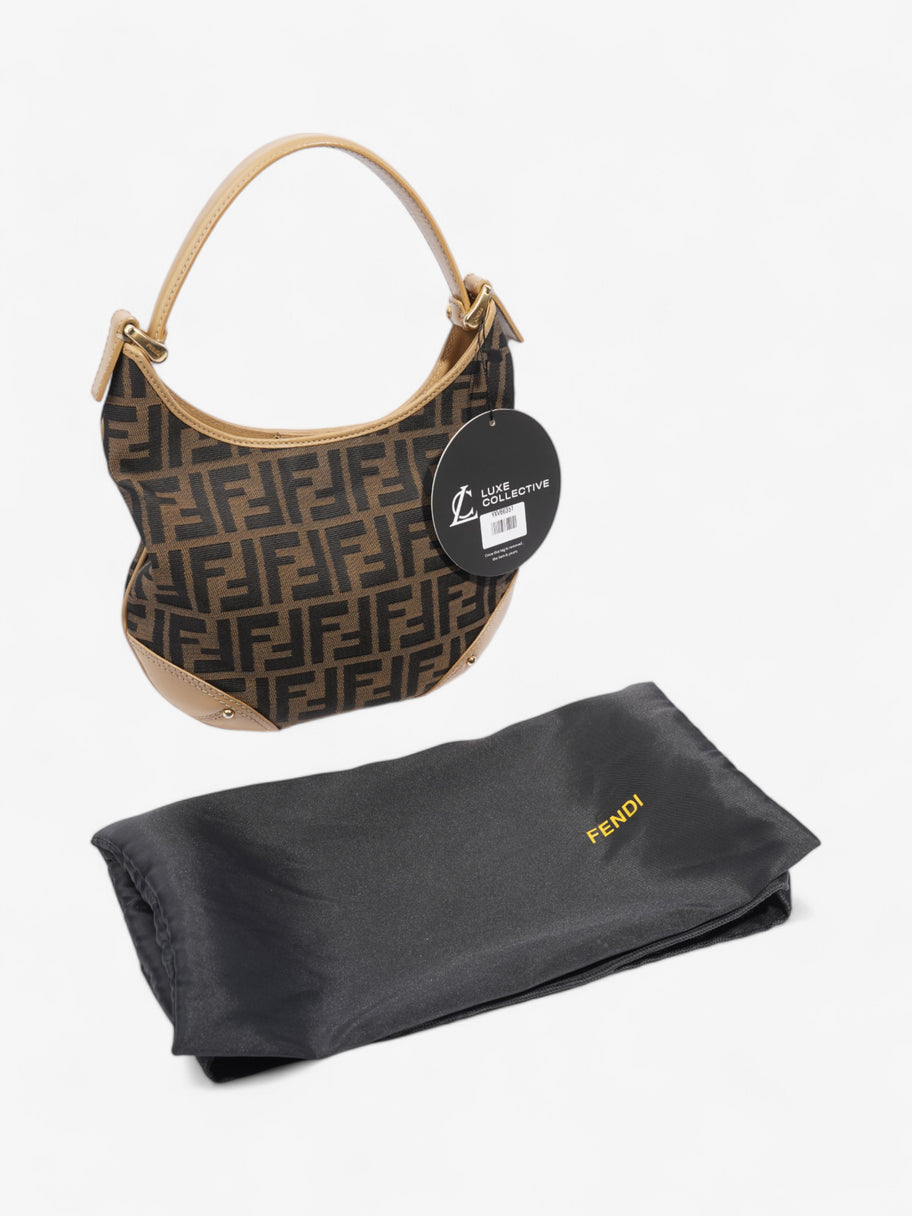Fendi Zucca Hobo Tobacco / Brown / Beige Canvas Small Image 9