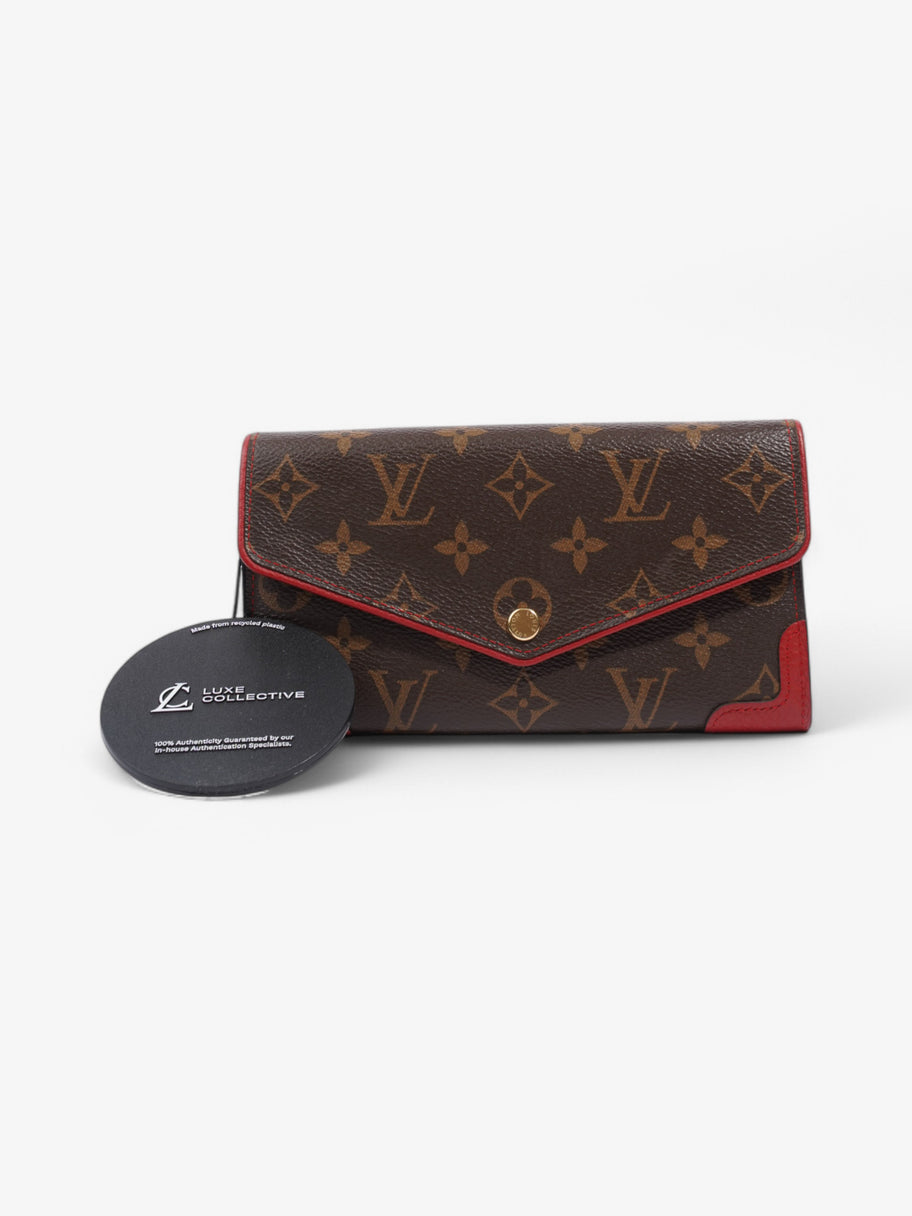 Louis Vuitton Sarah Wallet Monogram / Red Coated Canvas Image 8