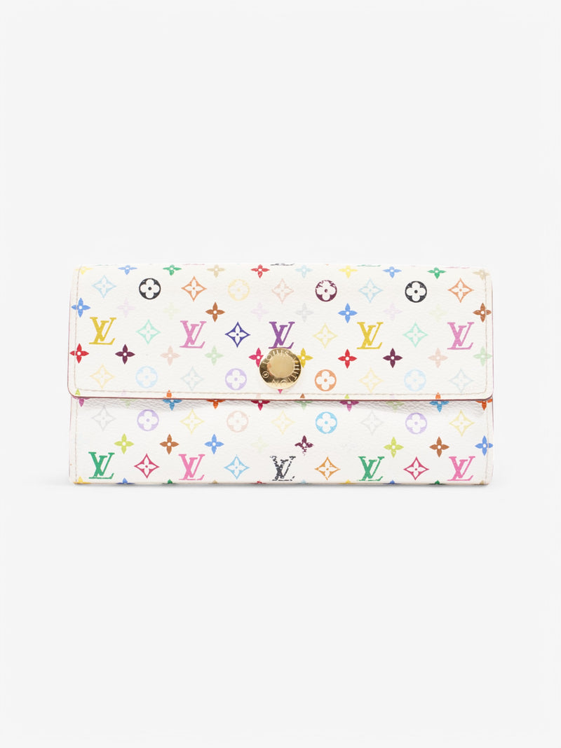  Louis Vuitton Sarah Wallet White / Multicolour Coated Canvas