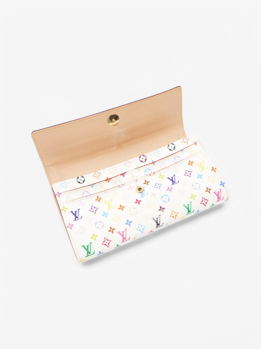 Louis Vuitton Sarah Wallet White / Multicolour Coated Canvas Image 4