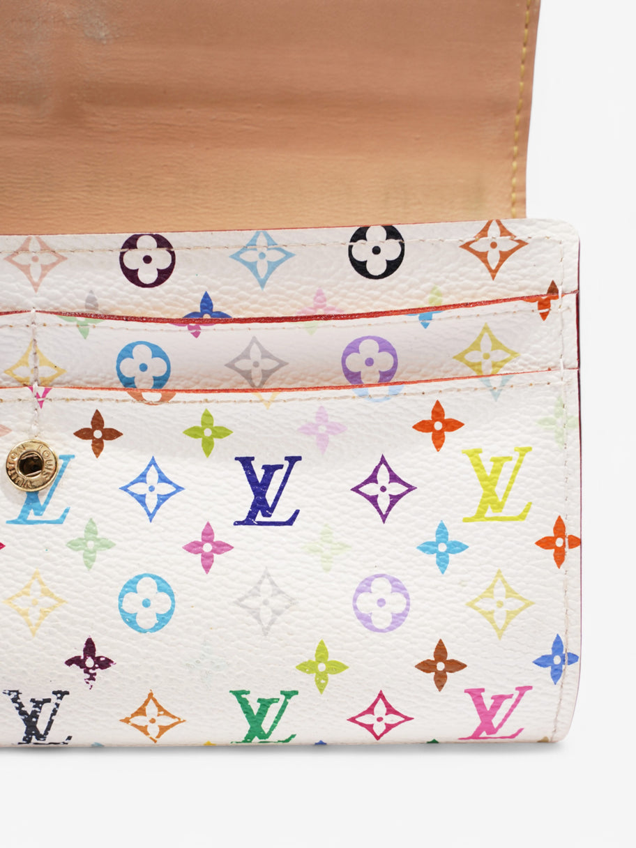 Louis Vuitton Sarah Wallet White / Multicolour Coated Canvas Image 7