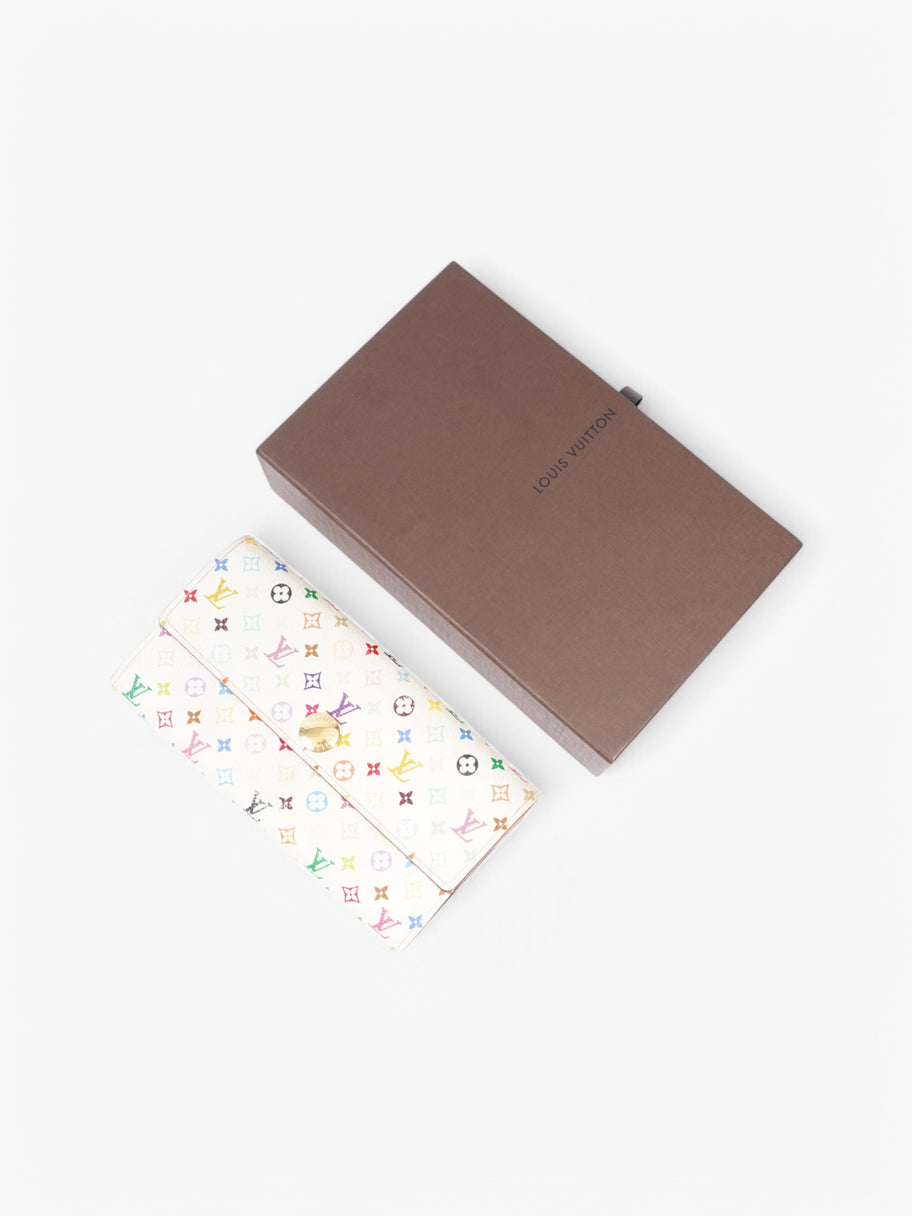 Louis Vuitton Sarah Wallet White / Multicolour Coated Canvas Image 8