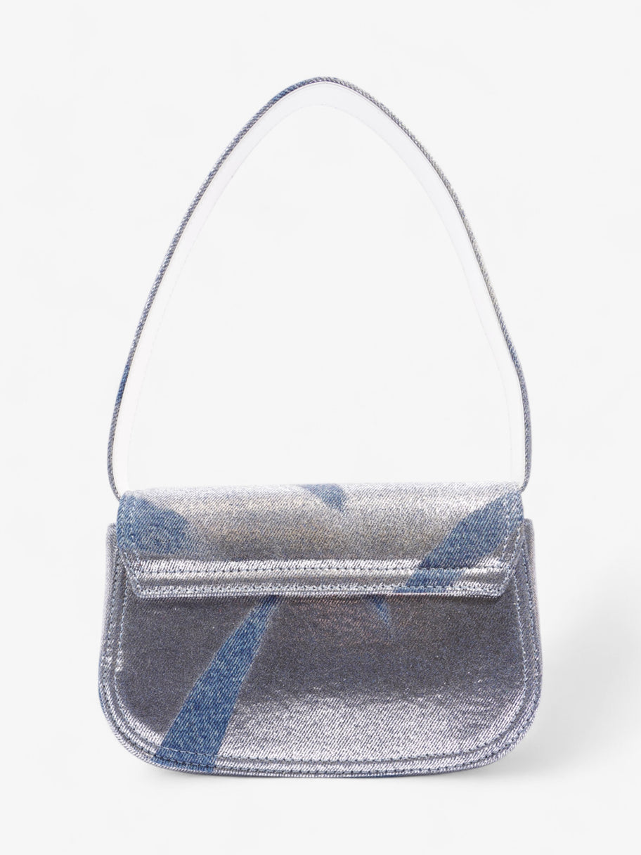 Diesel 1dr Shoulder Bag Silver / Blue Coated Denim Image 14