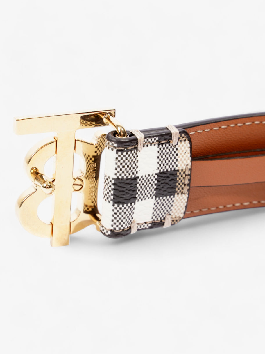 Burberry TB Belt Vintage Check / Briar Brown / Gold Canvas Small Image 5