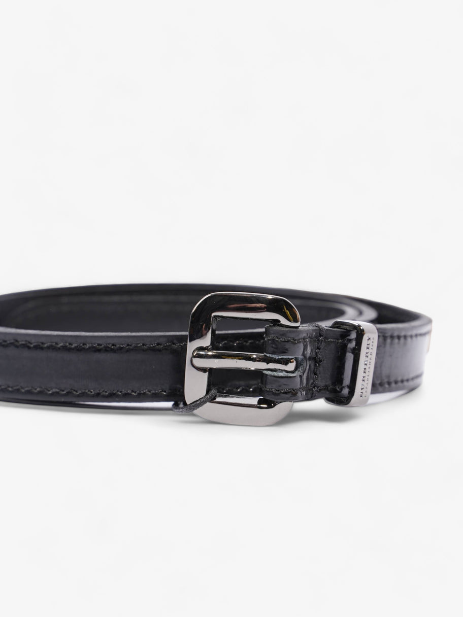Burberry Thin Buckle Belt Black Patent Leather 70cm Image 5