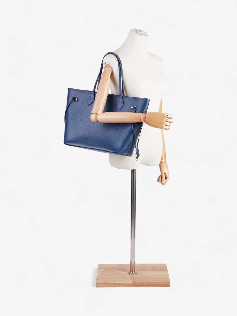Louis Vuitton Neverfull MM Cobalt Blue Epi Leather Image 2