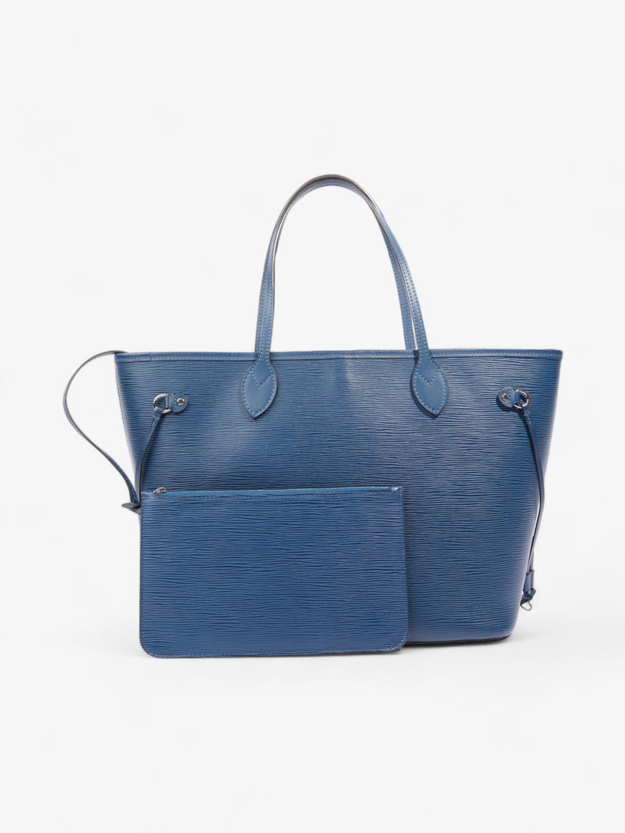 Louis Vuitton Neverfull MM Cobalt Blue Epi Leather Image 9
