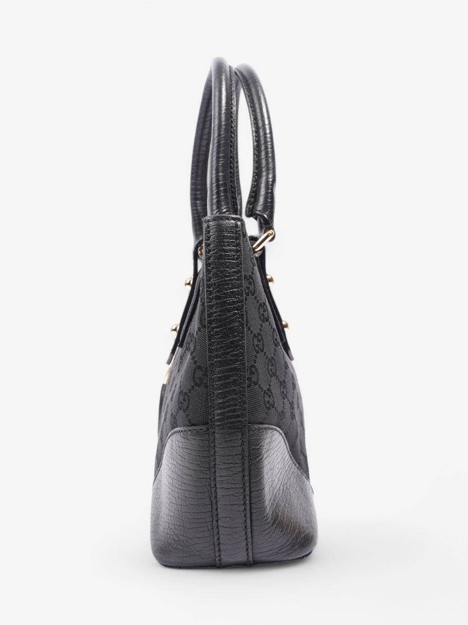 Gucci Sherry GG Horsebit Bag Black Canvas Image 3