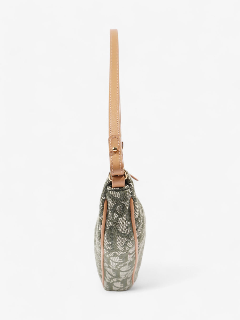 Christian Dior Saddle Pochette Green Canvas Mini Image 3