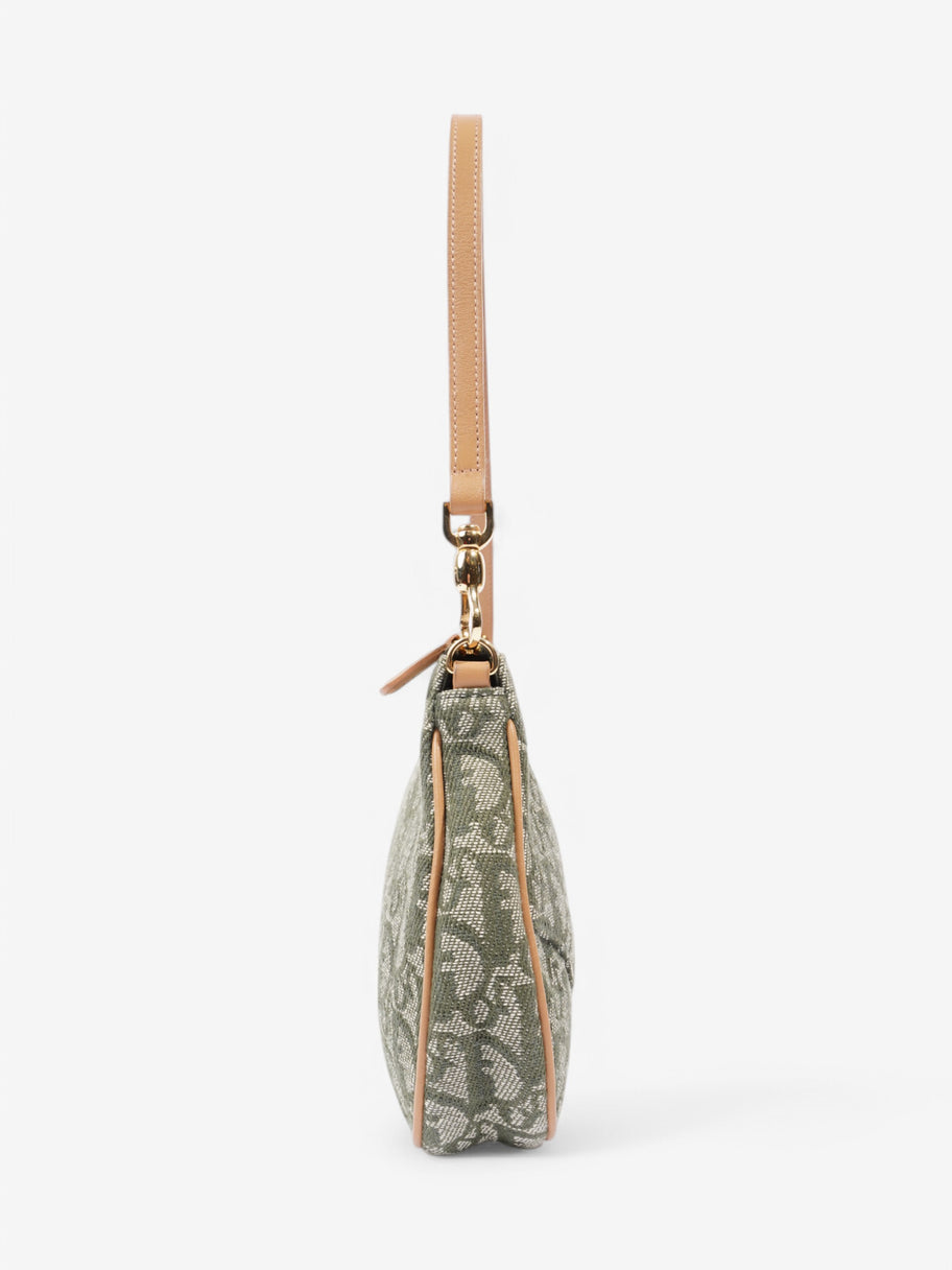 Christian Dior Saddle Pochette Green Canvas Mini Image 5