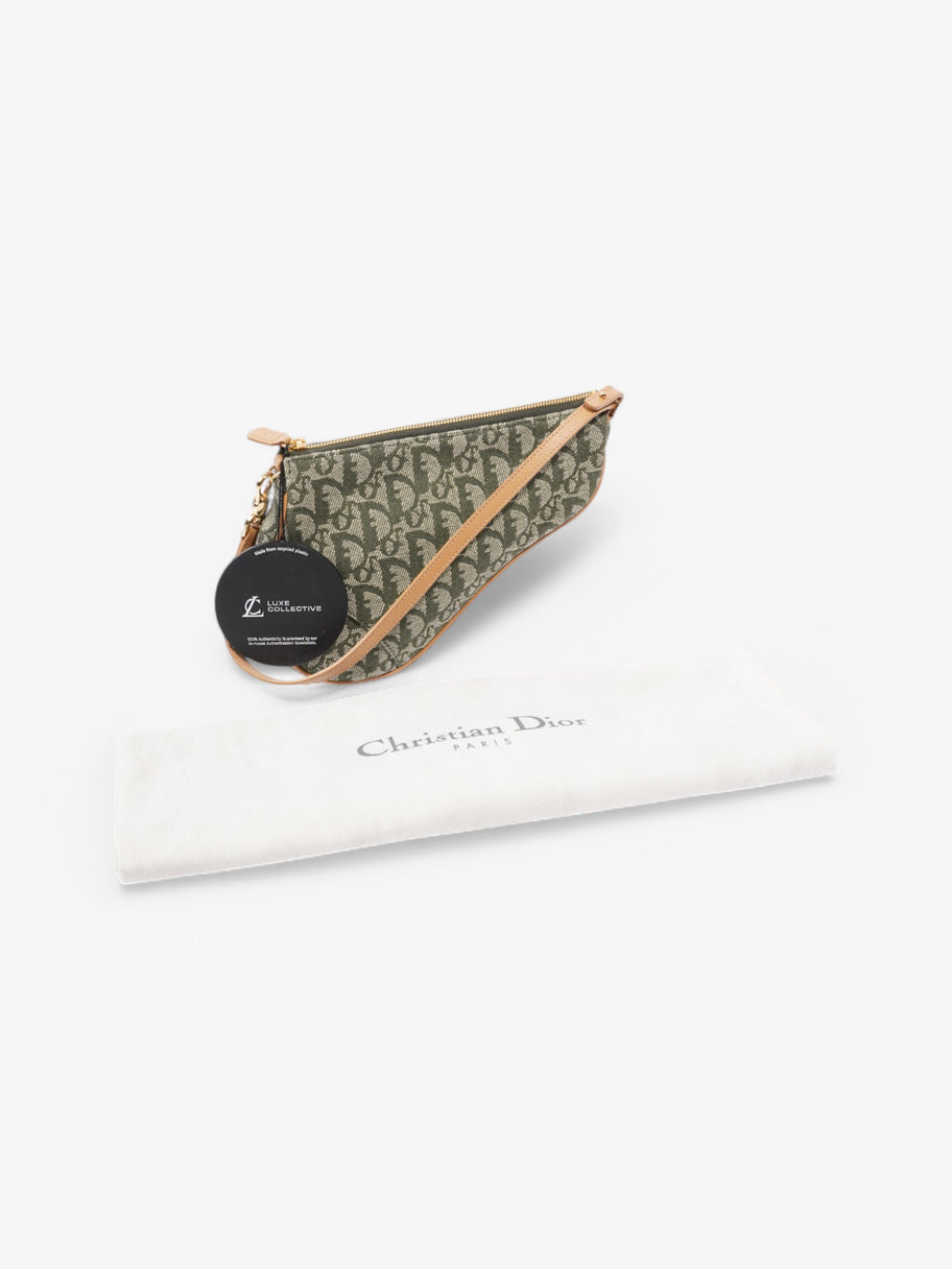 Christian Dior Saddle Pochette Green Canvas Mini Image 8