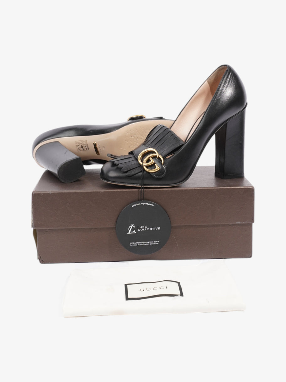 Gucci GG Marmont Heels 100 Black Leather EU 40 UK 7 Image 10