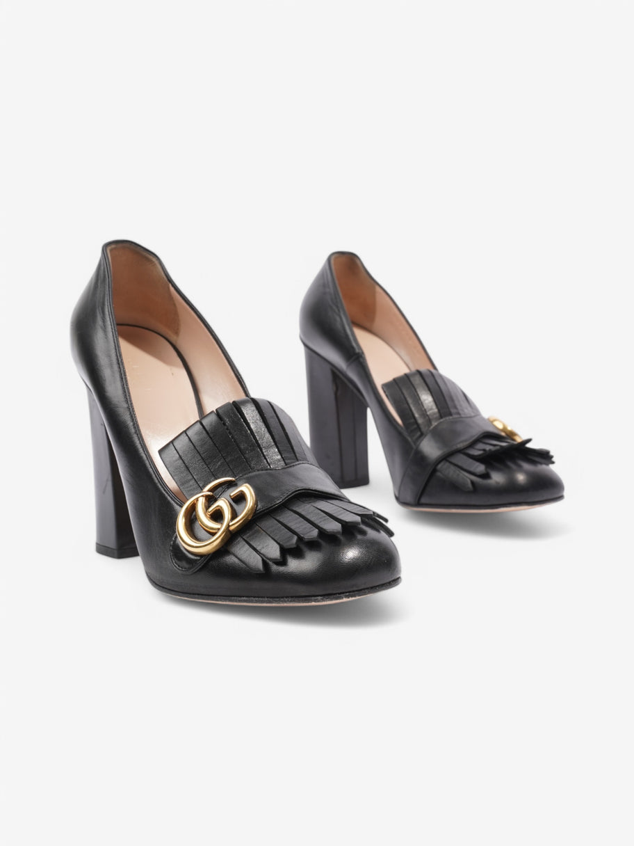 Gucci GG Marmont Heels 100 Black Leather EU 40 UK 7 Image 2