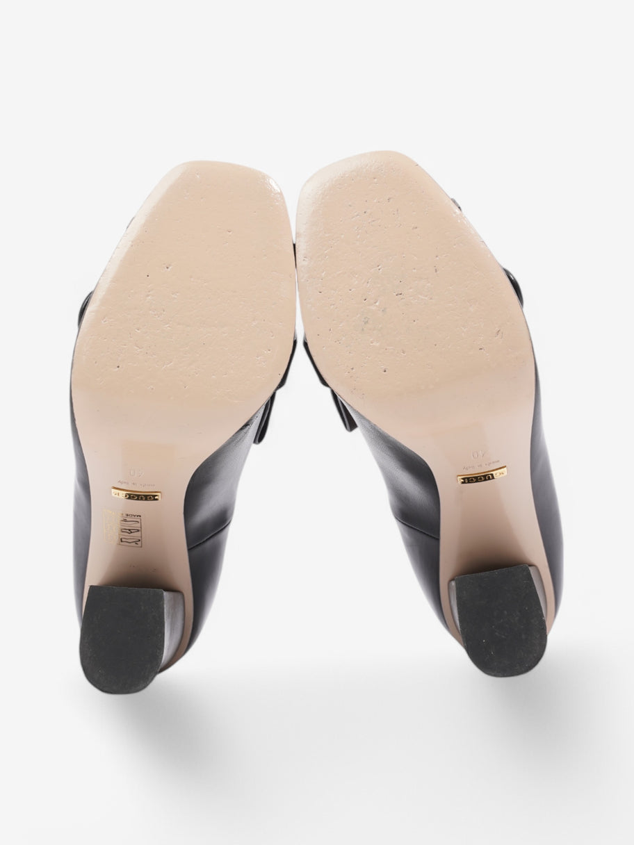 Gucci GG Marmont Heels 100 Black Leather EU 40 UK 7 Image 7