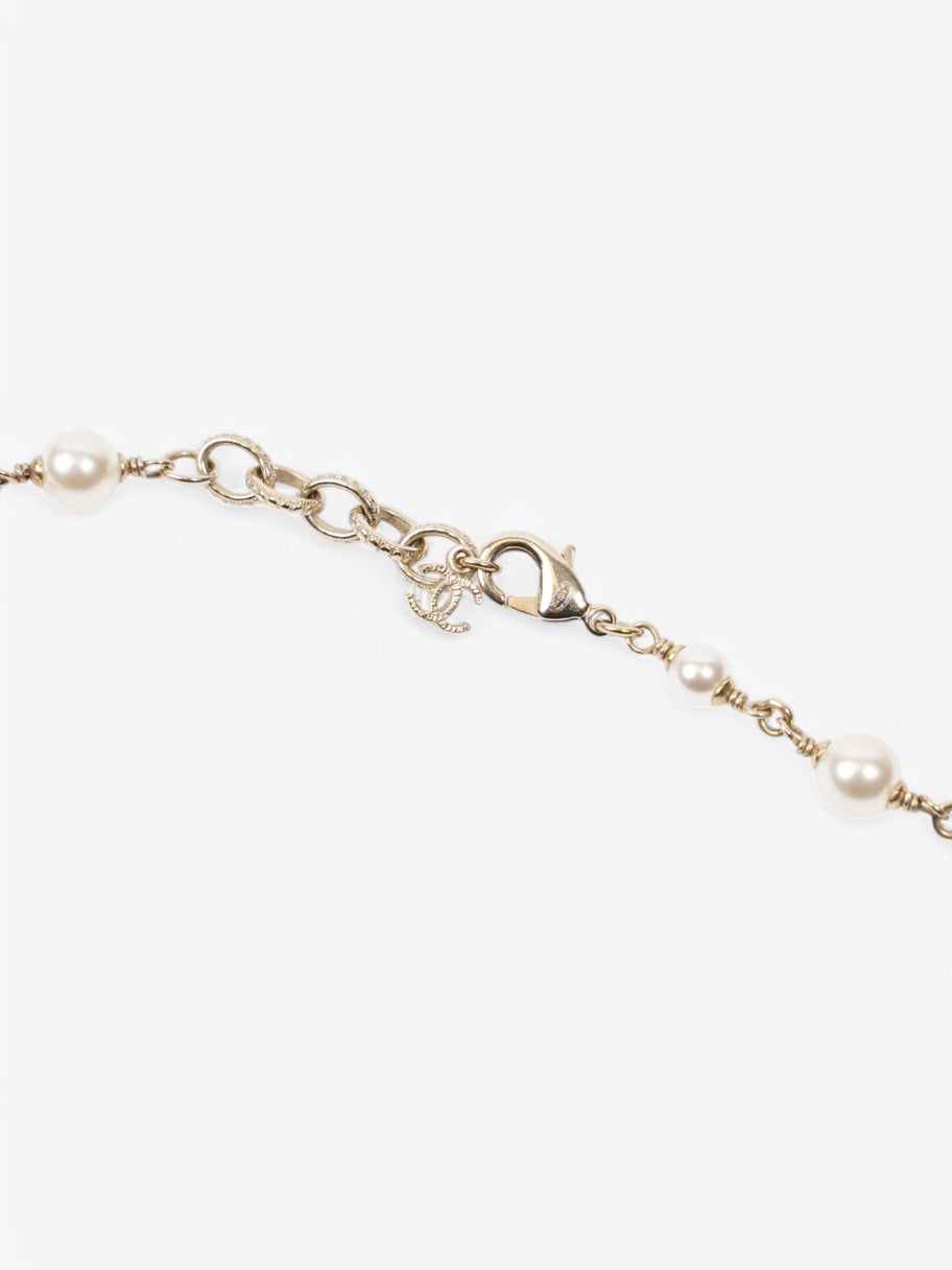 Chanel Pearl Necklace Silver Base Metal Image 5