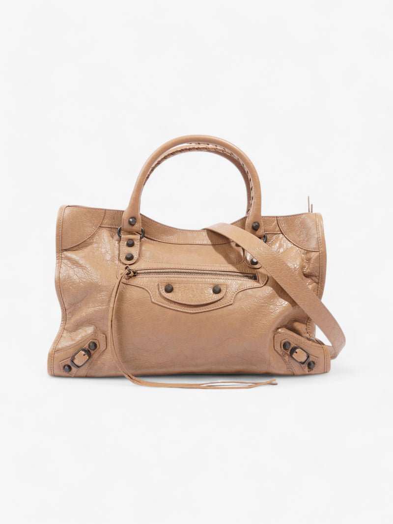 Balenciaga Le City Tote (2024) Latte Lambskin Leather Medium