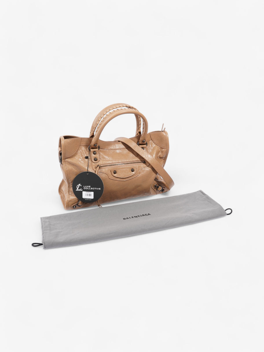 Balenciaga Le City Tote (2024) Latte Lambskin Leather Medium Image 9