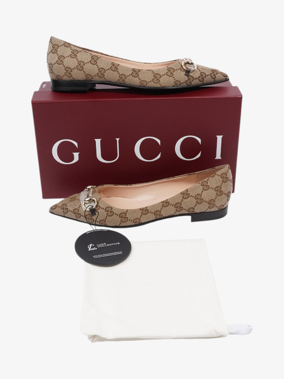 Gucci Horsebit Loafers Beige  / Brown Canvas EU 38.5 UK 5.5 Image 10