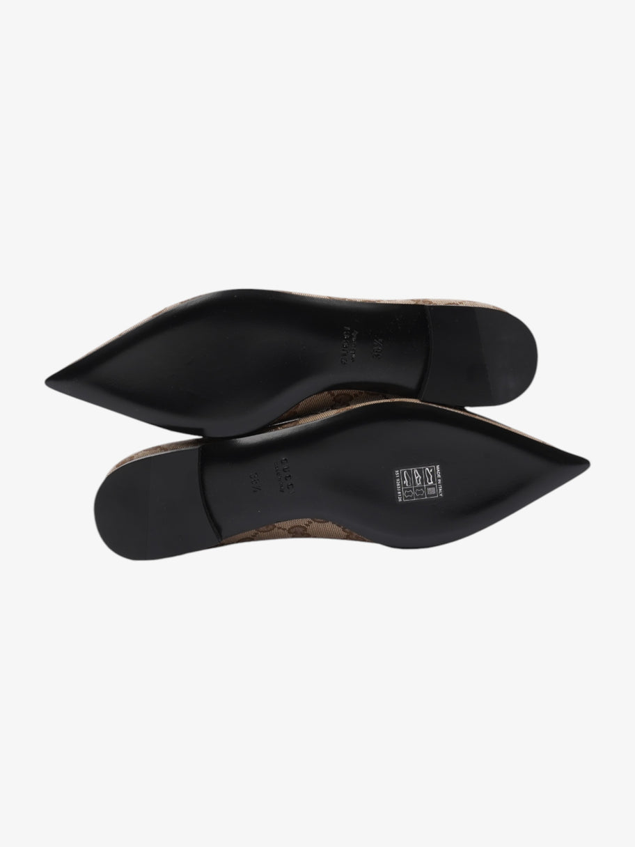 Gucci Horsebit Loafers Beige  / Brown Canvas EU 38.5 UK 5.5 Image 7