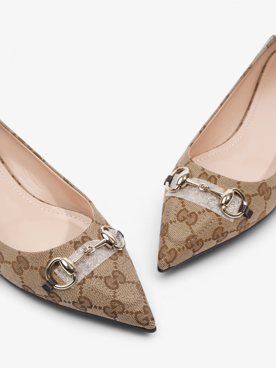 Gucci Horsebit Loafers Beige  / Brown Canvas EU 38.5 UK 5.5 Image 9