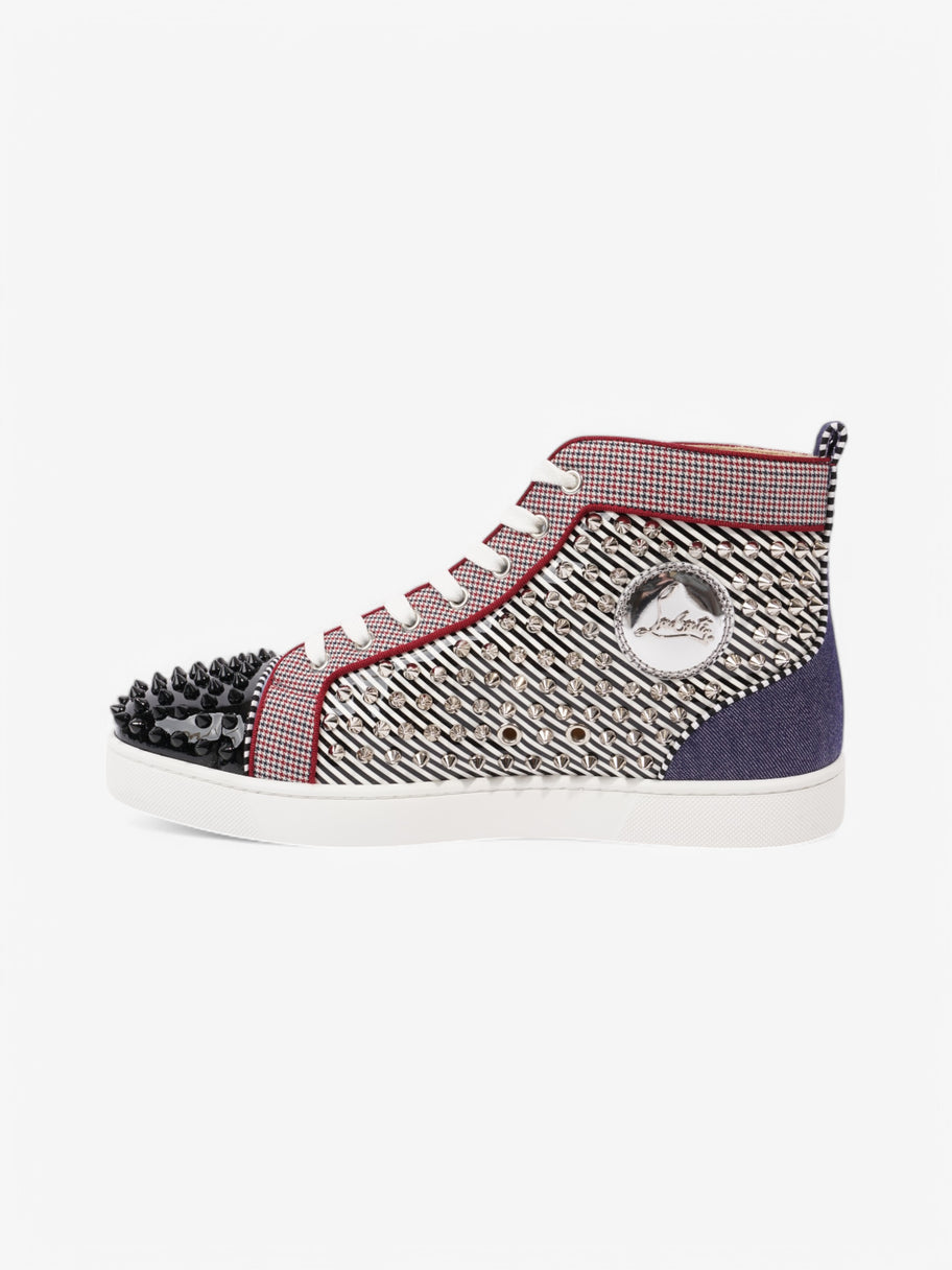 Christian Louboutin Lou Pik Pik Black / Light Blue / White Patent Leather EU 44 UK 10 Image 3