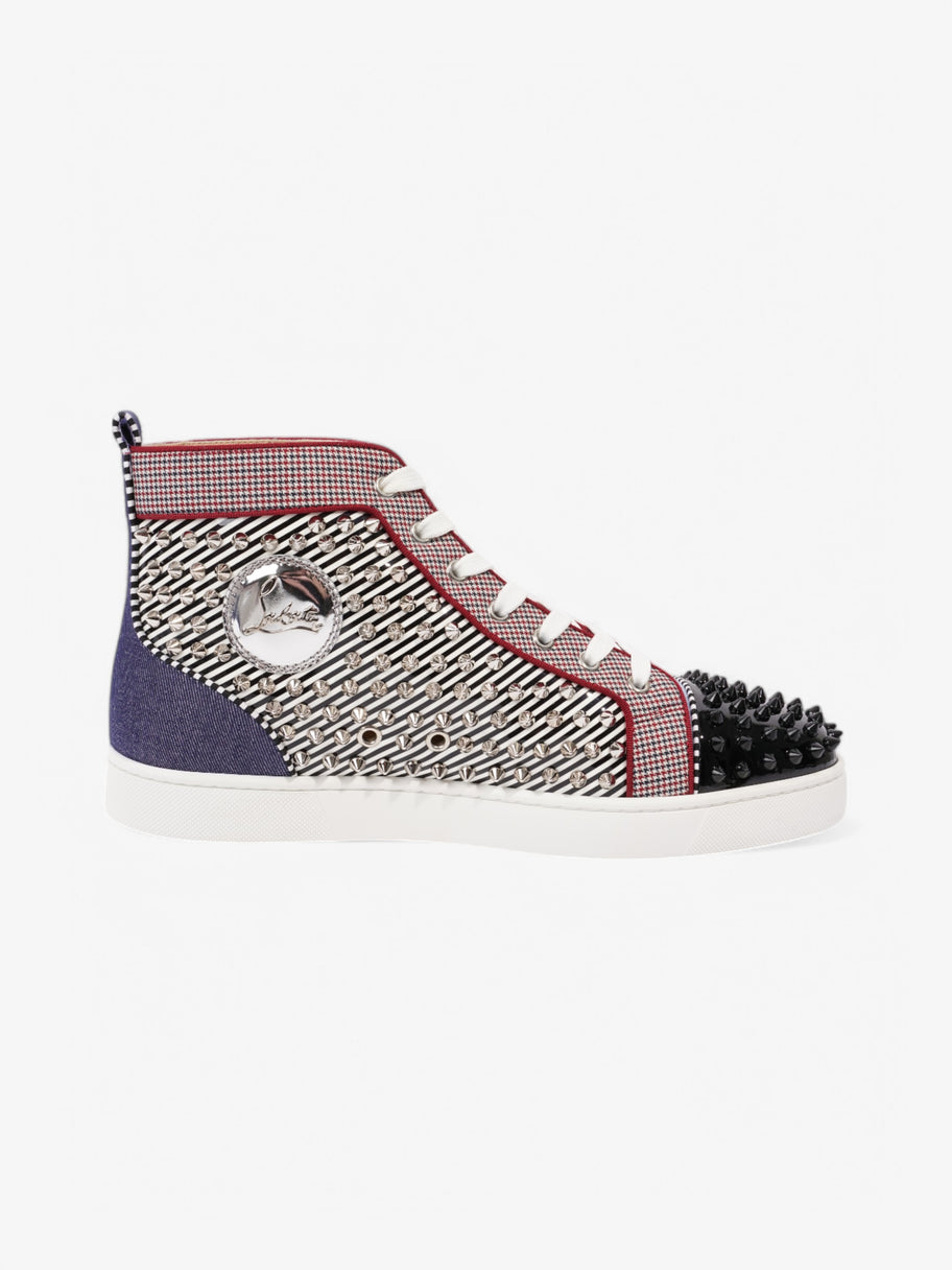 Christian Louboutin Lou Pik Pik Black / Light Blue / White Patent Leather EU 44 UK 10 Image 4